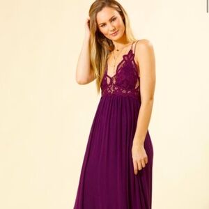 NWT free people Adela dress xs plum